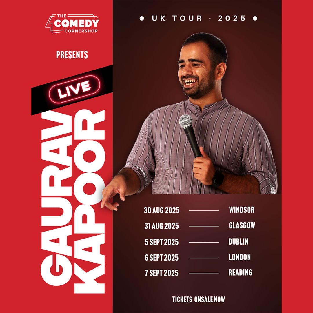 Gaurav Kapoor - live comedy at The Glee Club Glasgow